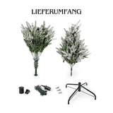 Weihnachtsbaum 150cm mit Schnee und LED Christbaum Tanne Kunsttanne