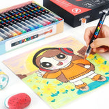 72-tlg. Set Acrylmarker Arcrylstifte Acryl Brush Marker Pinselstifte