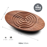 Kinder-Balanceboard aus Holz mit Labyrinth-Spiel Balancierbrett Wippe