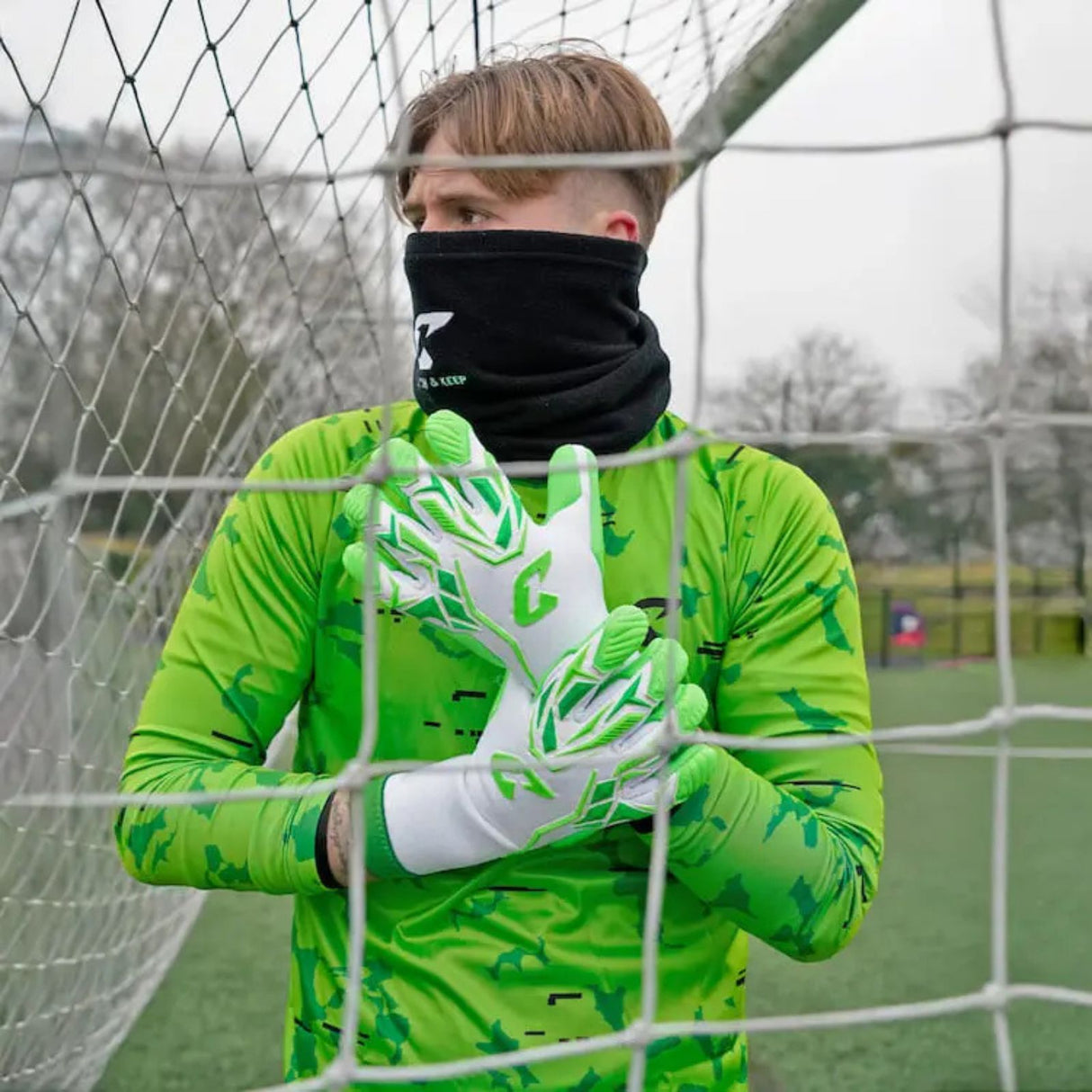 Fussballhandschuhe ViVor Freaky Green Gr. 8 Torwart Goalie Handschuhe