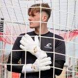 Fussballhandschuhe Invictus White Gold Gr. 11 Torwart Goalie Handschuhe