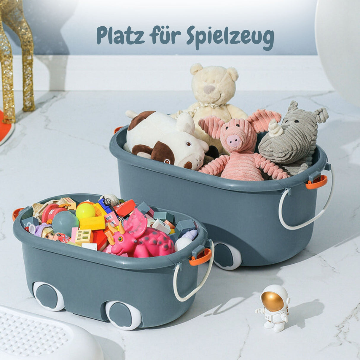 4er-Set Spielzeugkiste Truhe Organizer Spielzeug-Aufbewahrungsbox