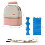 5er-Set Milchkühltasche mit Kühlakkus Tragetasche Rucksack Kühlpacks