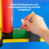 Klettergerüst für Kinder mit Rutsche und Hängebrücke Spielturm