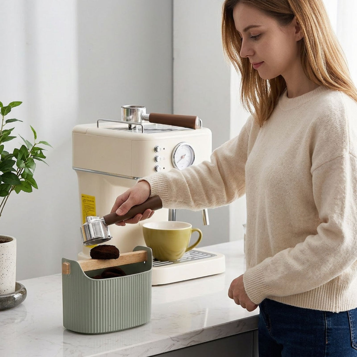 Kaffeesatz-Abklopfbehälter Kaffeesatzbox Abschlagbehälter Knock Box