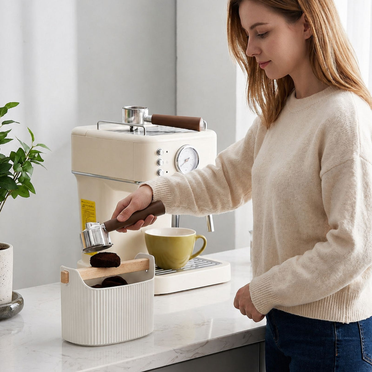 Kaffeesatz-Abklopfbehälter Abschlagbehälter Knock Box Kaffeesatzbox