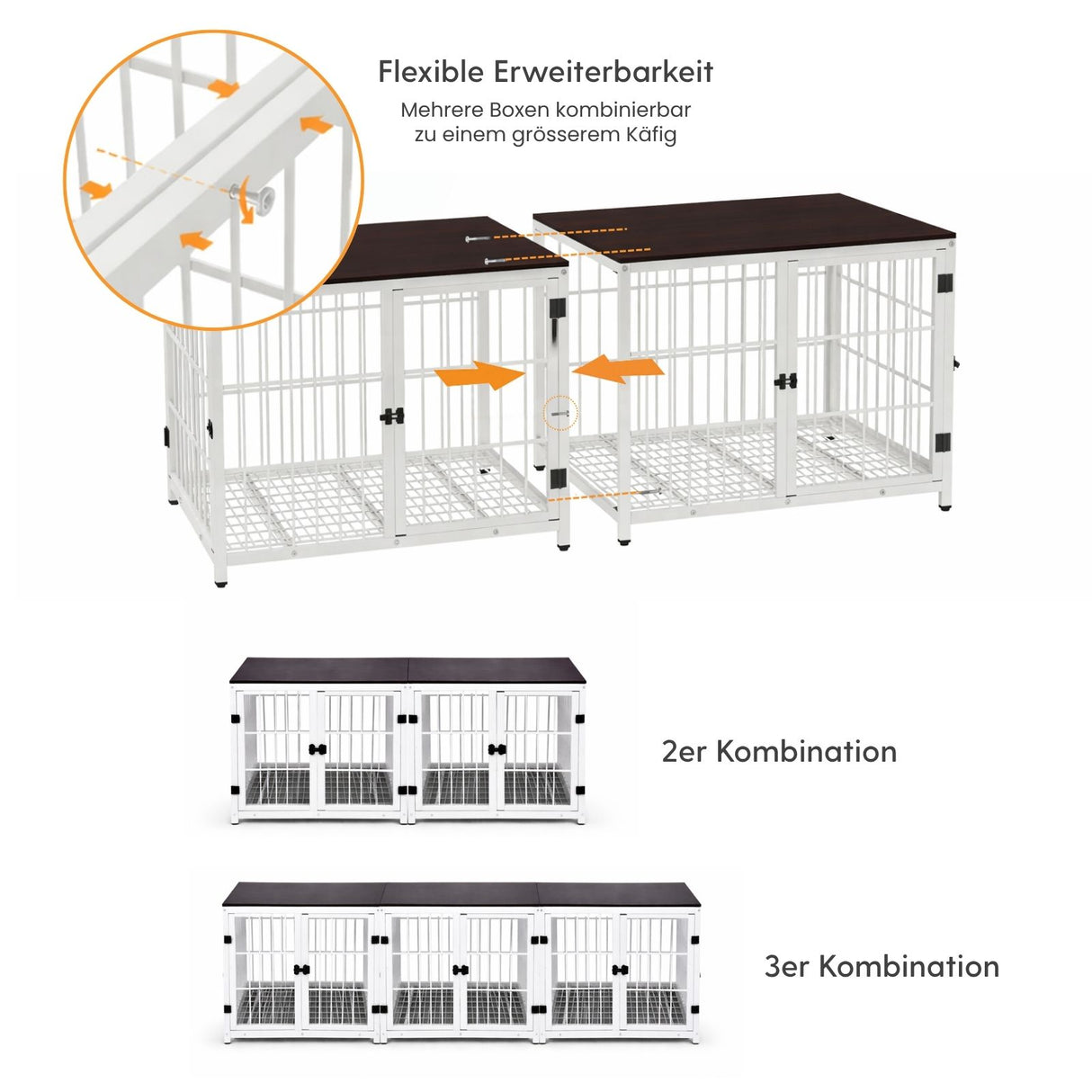 Möbel-Hundekäfig Grösse M Hundebox Haustierkäfig Beistelltisch