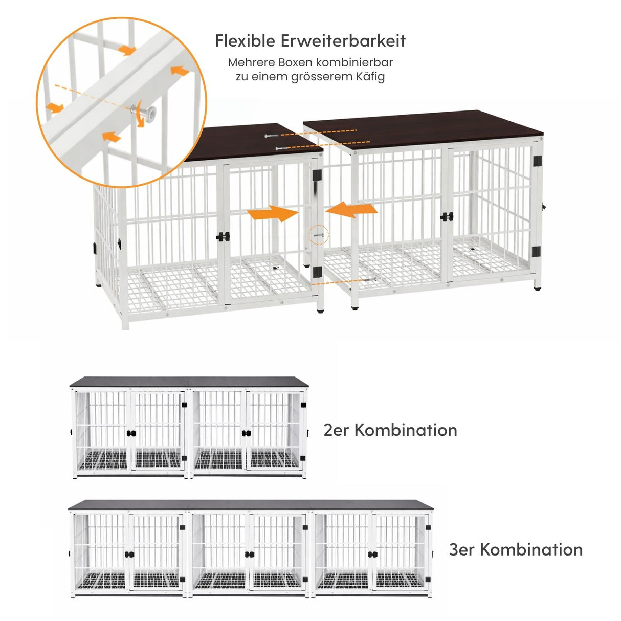 Möbel-Hundekäfig Grösse L Hundebox Haustierkäfig Beistelltisch