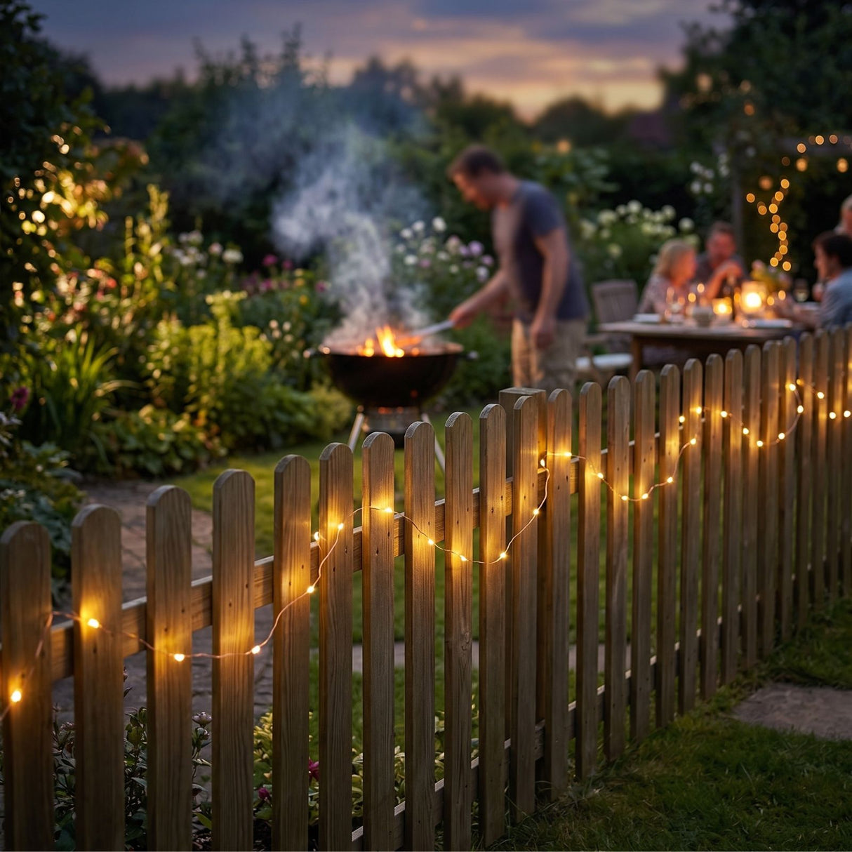 LED-Solar-Gartenbeleuchtung 32m Dekoleuchte Outdoor-Leuchtgirlande