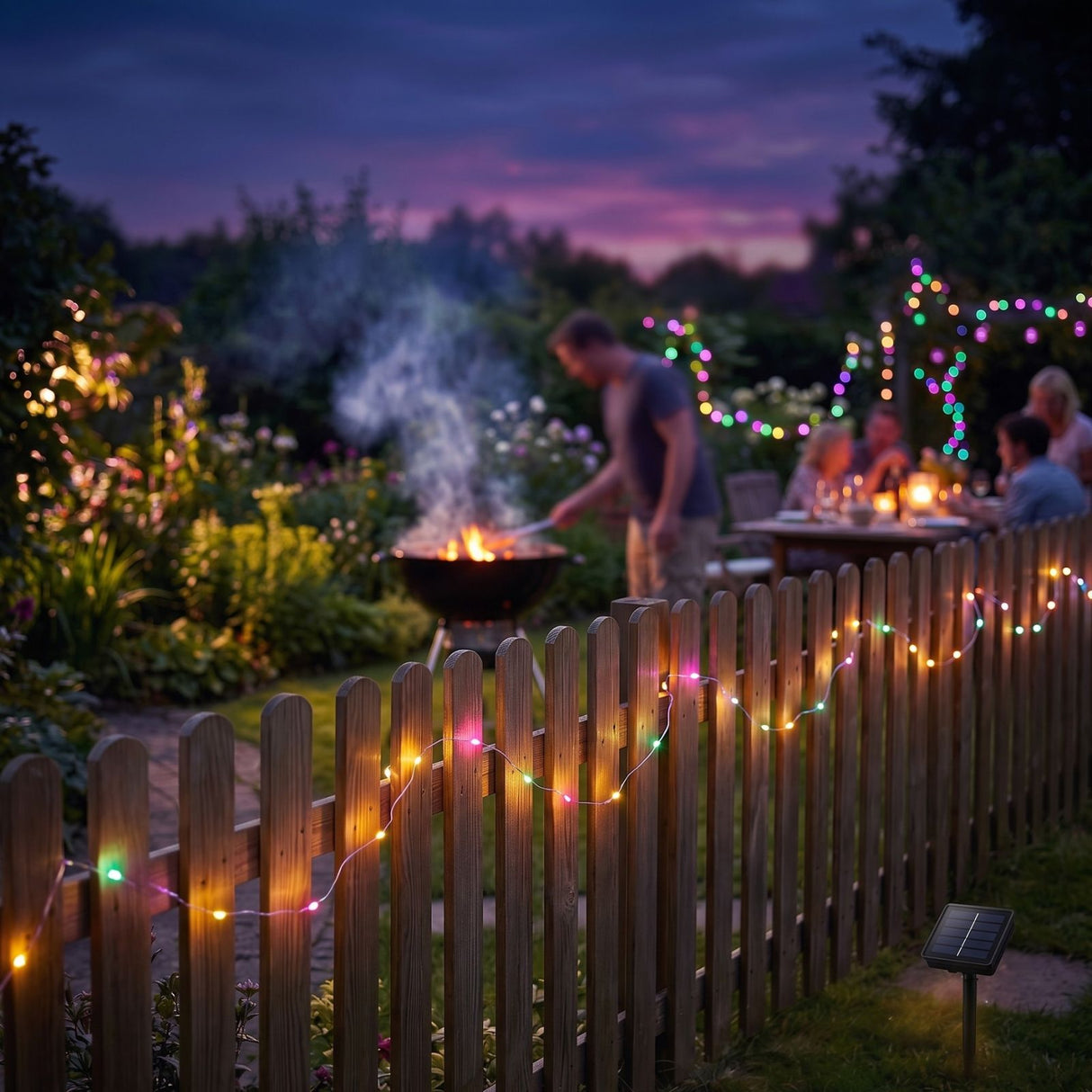LED-Solar-Dekoleuchte 22m Outdoor-Leuchtgirlande Gartenbeleuchtung