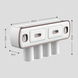 Multifunktionaler Zahnbürstenhalter mit Schublade Zahnpastaspender Set