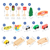 Holz-Parkhaus für Kinder mit Zubehör Spielgarage Parkgarage Spielzeug