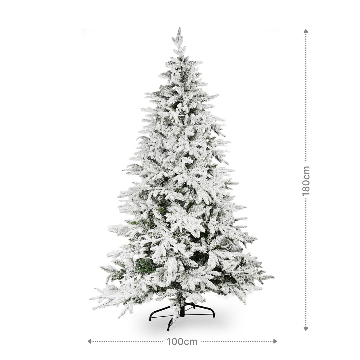 Weihnachtsbaum 180cm mit Schnee und LED Christbaum Kunsttanne Tanne