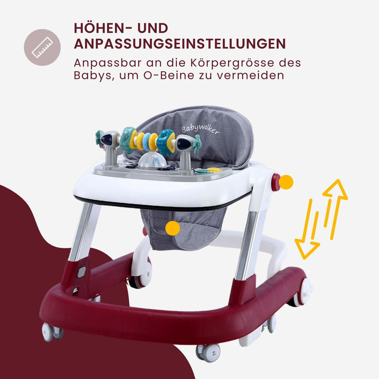 Baby Walker Lauflernwagen Lauflernhilfe Laufwagen Gehfrei Laufhilfe Kleinkinder
