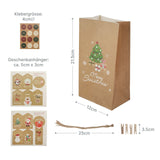 DIY Adventskalender Weihnachts-Tüten Adventskalender-Säckli Tütenset