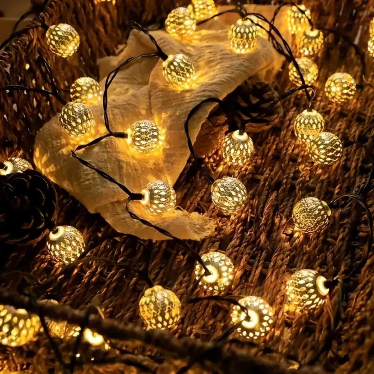 Marokkanische LED Solar Lichterkette 9.3m Orientalische Deko