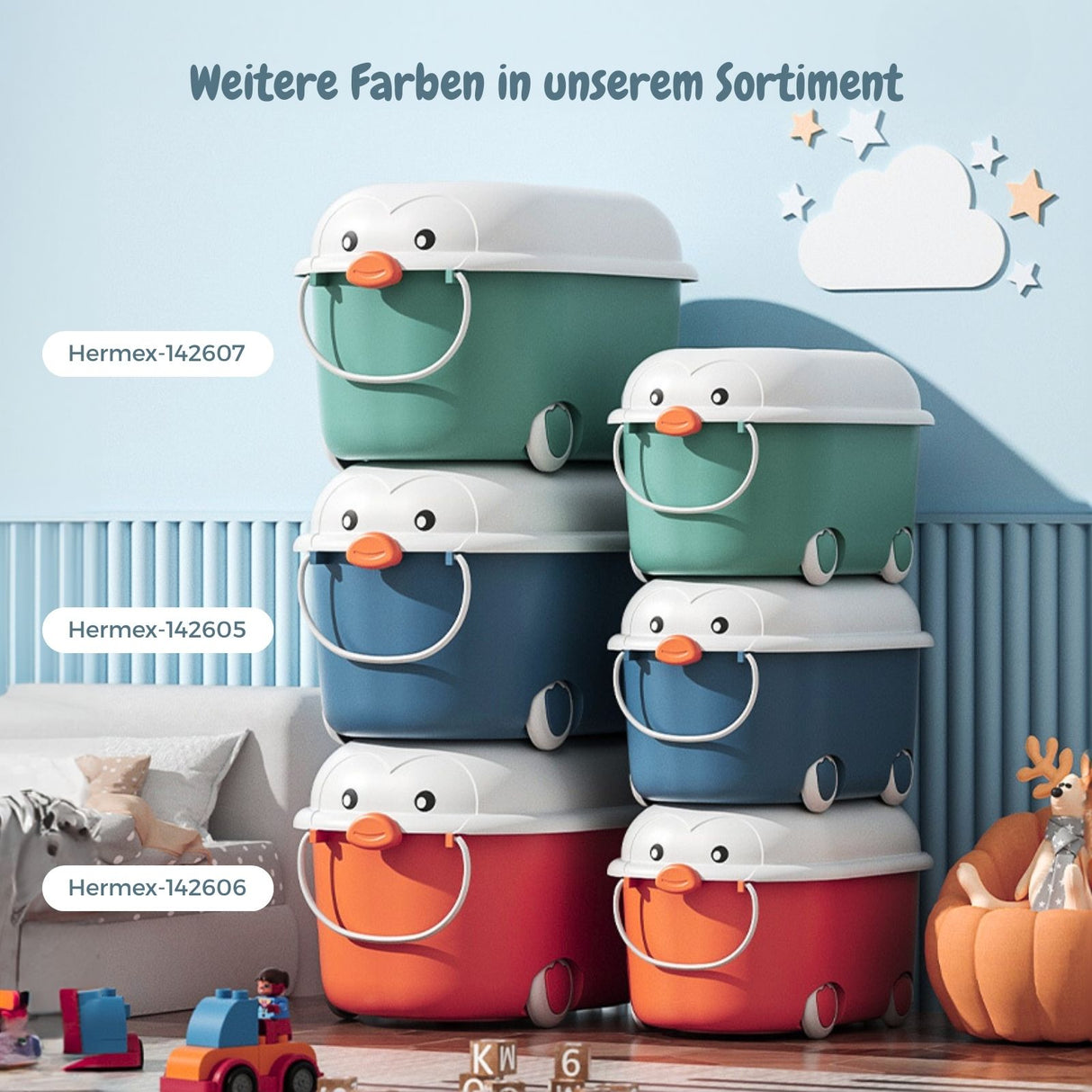 2er-Set Spielzeugkiste Organizer Truhe Spielzeug-Aufbewahrungsbox