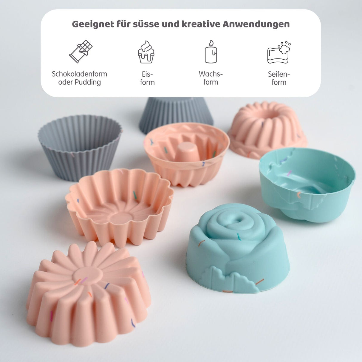 30-tlg. Silikon-Backformen-Set Kuchenform Kastenform Gugelhupfform