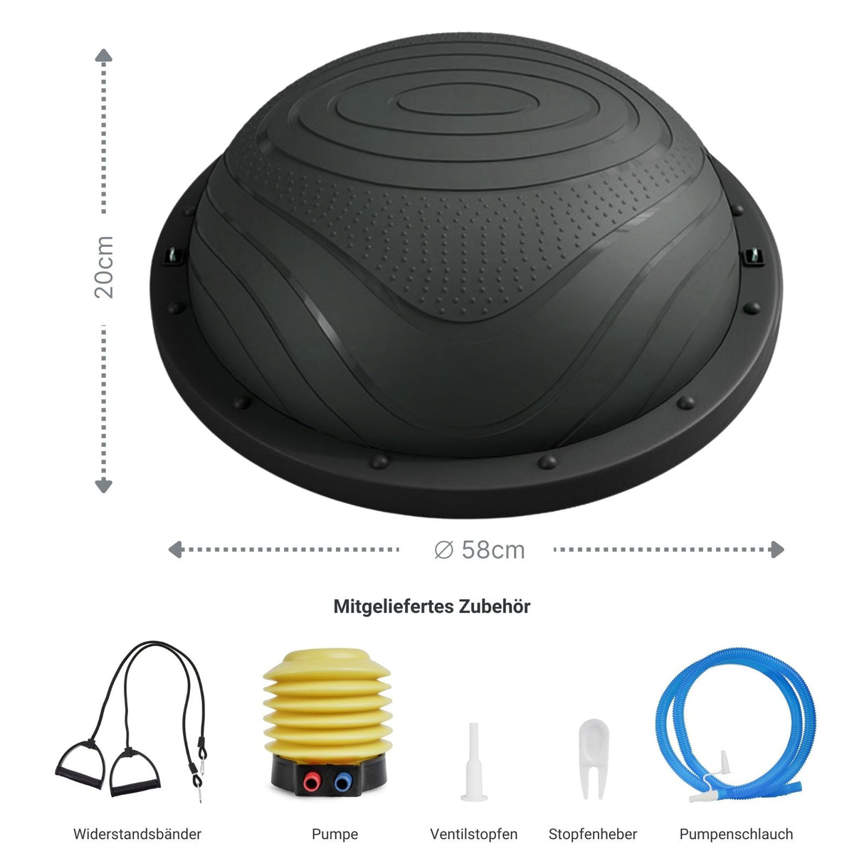 Balanceball Gleichgewichtsball Gymnastikball-Halbkugel Balancetrainer