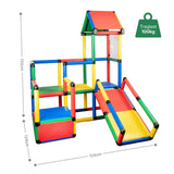 Klettergerüst für Kinder mit Rutsche Spielturm Kletterturm Spielplatz