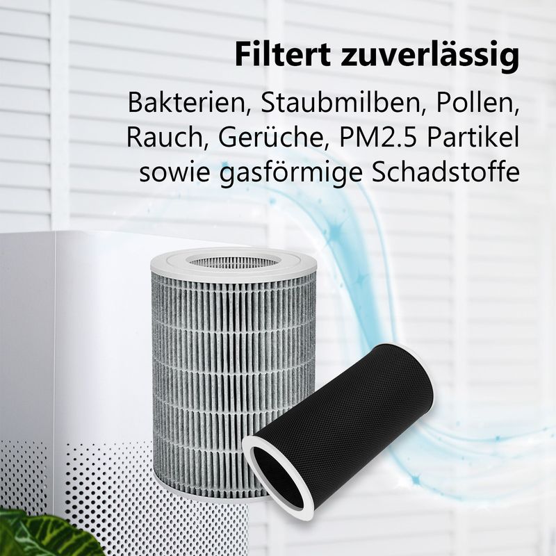Alternatives HEPA- & Aktivkohlefilter-Set zu Xiaomi Mi Air Purifier Pro