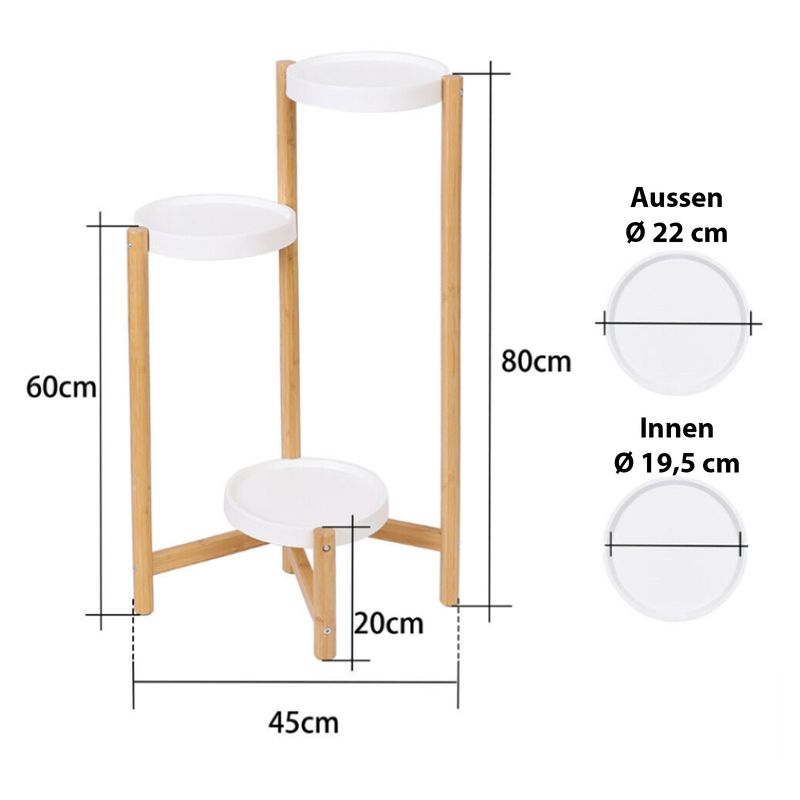 Blumenständer Pflanzen Ständer Regal Halter Treppe Gestell Blumentisch