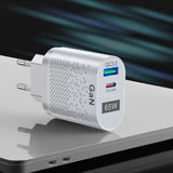 GaN 2-Port Fast Charger USB-C + USB-A Schnellladeadapter Ladegerät