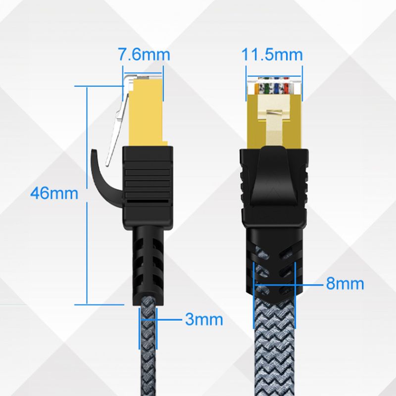 30m Netzwerkkabel Flachkabel Ethernet LAN Kabel RJ45 Cat. 7 UTP