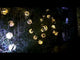 6.5m LED-Lichterkette Solar Lampion-Lichterkette Leucht-Girlande Weiss