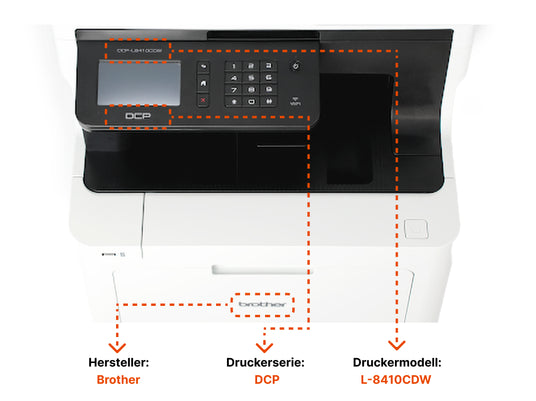 Druckerpatronen über Serie des Drucker finden