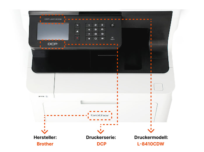 Druckerpatronen über Serie des Drucker finden